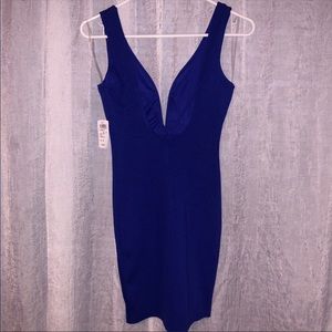 NWT Royal Blue Sweetheart Plunge cocktail dress